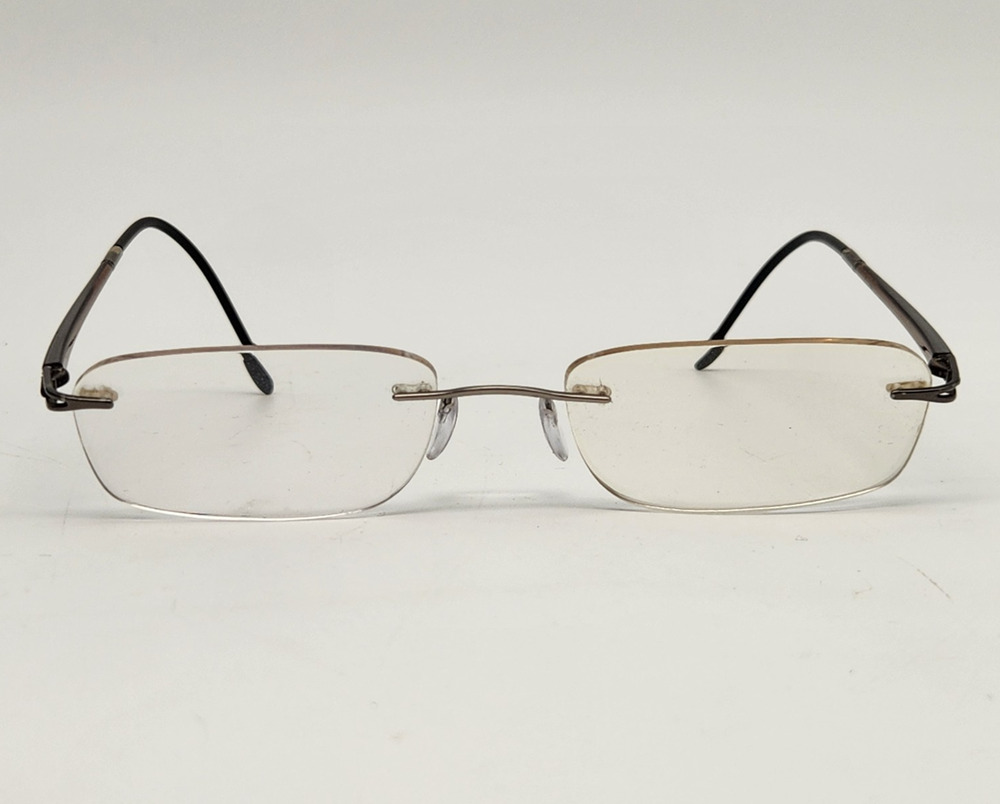Silhouette? Minimal Art Rimless Brown Eyeglasses